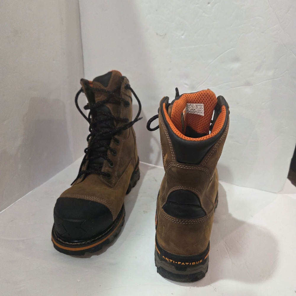 Timberland PRO Boondock 8 Inch Composite Toe Waterproof Work Boots Brown Mens 8M - Picture 4 of 12
